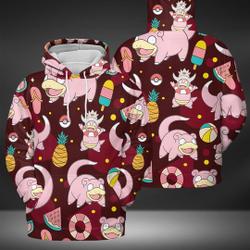 Slowpoke Hoodies Shirt, 3D Hoodies Tee, Anime Shirt