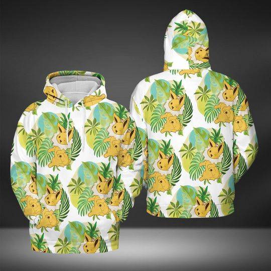 Jolteon Hoodies Shirt, Jolteon 3D Hoodies Tee, Anime Shirt