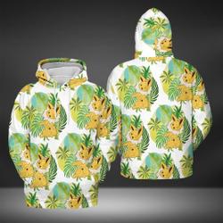 Jolteon Hoodies Shirt, Jolteon 3D Hoodies Tee, Anime Shirt