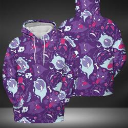 Gengar Haunter Gastly Hoodies Shirt, 3D Hoodies Tee