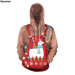 Funny Man With Apron Christmas Hoodie, 3D Hoodie