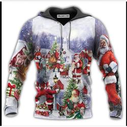 Santa Claus Is Coming Christmas Hoodie, 3D Hoodie