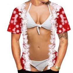 Funny Girl Muscle Christmas T-Shirt, 3D T-Shirt Meaningful Gift For Family Gift For Boyfriend Valentine Gift