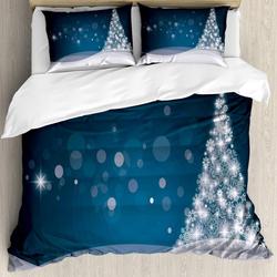 Christmas Bedding Set Fantasy Backdrop Abstract Xmas Tree Dreamlike SnowflaGift For Your Girlfriend Boyfriend Gift For Love Gift For Friend Best Valentine Present Holiday Gift