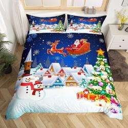 Christmas Bedding Set Snowman Christmas Tree Bedding Set Gift For Your Girlfriend Boyfriend Gift For Love Gift For Friend Best Valentine Present Holiday Gift