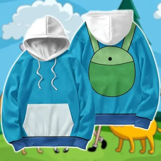 Finn Adventure Time. Adventure Swords Cosplay Costume Hoodie