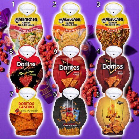 Doritos All Flavors Tshirt Group Costumes Group Candy 3D Hoodie