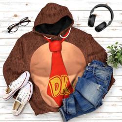 Donkey Kong Super Mario Full Over Print 3D Hoodie