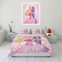Barbie Quilt Cover Soft Three-Piece Bedding Set CustomGift For Your Girlfriend Boyfriend Gift For Love Gift For Friend Best Valentine Present Holiday Gift