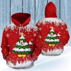 Best Christmas Ever Mickey Mouse Cosplay Xmas Tree 3D HOODIE Christmas Gift