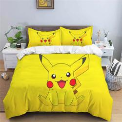 PKM Pika Bedding Three Piece Quilt Cover Comfortable BreathableGift For Your Girlfriend Boyfriend Gift For Love Gift For Friend Best Valentine Present Holiday Gift