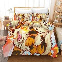 PKM Pika Arcanine #13 Duvet Cover Pillowcase Bedding Set Gift For Your Girlfriend Boyfriend Gift For Love Gift For Friend Best Valentine Present Holiday Gift
