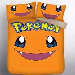 PKM Charmander #9 Duvet Cover Pillowcase Bedding Set Gift For Your Girlfriend Boyfriend Gift For Love Gift For Friend Best Valentine Present Holiday Gift