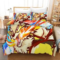 PKM Pika Arcanine #22 Duvet Cover Pillowcase Bedding Set Gift For Your Girlfriend Boyfriend Gift For Love Gift For Friend Best Valentine Present Holiday Gift