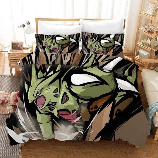 PKM Pika Tyranitar #20 Duvet Cover Pillowcase Bedding Set Gift For Your Girlfriend Boyfriend Gift For Love Gift For Friend Best Valentine Present Holiday Gift