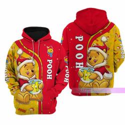 Pooh Bear Winnie The Pooh 3D HOODIE Christmas Gift