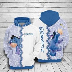 Eeyore And Bee Cartoon Winnie The Pooh 3D HOODIE Christmas Gift