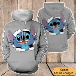 Personalized Stitch 3D HOODIE Christmas Gift