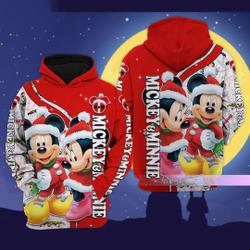 Christmas Mickey And Minnie 3D HOODIE Christmas Gift