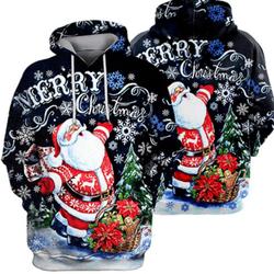 Funny Santa Claus Merry Christmas Xmas Vibes 3D HOODIE Christmas Gift