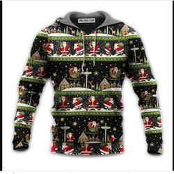 Christmas Santa Claus Big Night 3D HOODIE Christmas Gift