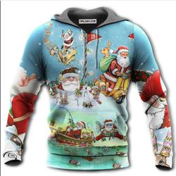 Christmas Cute Santa Claus Funny Style 3D HOODIE Christmas Gift