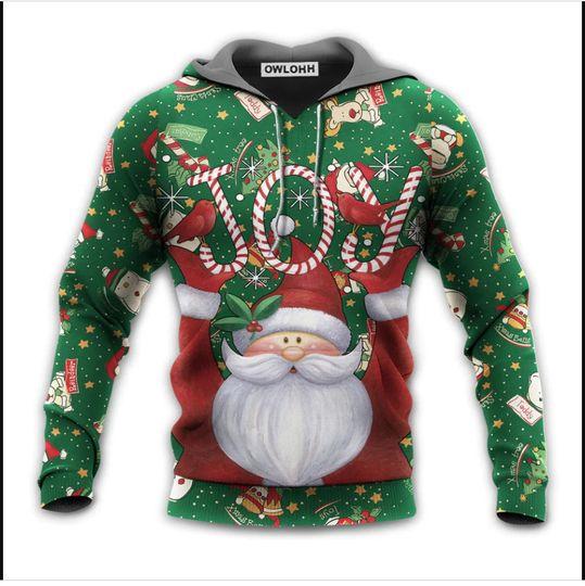 Christmas Santa Claus Lover Joy 3D HOODIE Christmas Gift