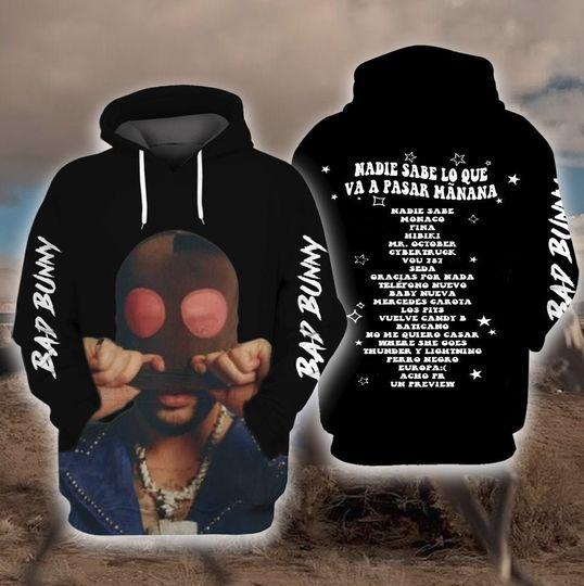 Bad Bunny 3D Hoodie, Bad Bunny nobody knows what 3D Hoodie is going to happen