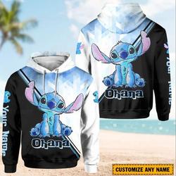 Personalized Stitch 3D HOODIE Christmas Gift
