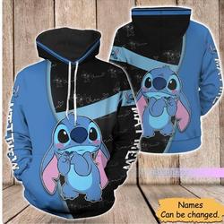 Personalized Stitch 3D HOODIE Christmas Gift