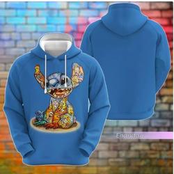 Stitch Colorful 3D HOODIE Christmas Gift