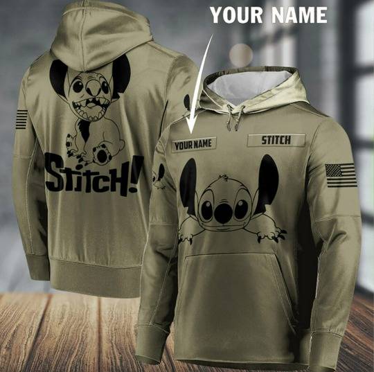Personalized Stitch Pullover 3D HOODIE Christmas Gift