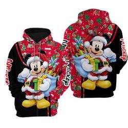 Mickey Mouse Santa Claus Costume Merry Christmas 3D Hoodies