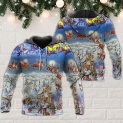 Christmas bed santa be claus 3D Hoodie, Christmas Santa, Christmas 3D Hoodie