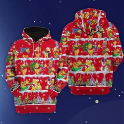 Winnie The Pooh Hoodie, Christmas Light Hoodie, Christmas Disney