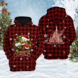 Donald Duck Hoodie, Donald Duck Zip Hoodie, Donald Christmas Hoodie