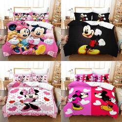 3D Disney Mickey Minnie Mouse Cartoon Bedding Set Gift For Your Girlfriend Boyfriend Gift For Love Gift For Friend Best Valentine Present Holiday Gift