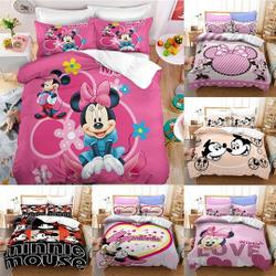 Mickey Minnie Cartoon Duvet Cover Pillowcase Twin Queen Bed BeddingGift For Your Girlfriend Boyfriend Gift For Love Gift For Friend Best Valentine Present Holiday Gift