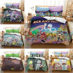Rick and Rickandmorty Quilt Cover Bedding Set Gift For Your Girlfriend Boyfriend Gift For Love Gift For Friend Best Valentine Present Holiday Gift