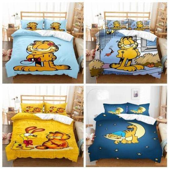 Garfield The Movie Bedding Set Gift Quilt Duvet Cover Single Double KingGift For Your Girlfriend Boyfriend Gift For Love Gift For Friend Best Valentine Present Holiday Gift