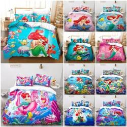 The Little Mermaid Princess Ariel 3D Quilt Duvet Cover Bedding Set Gift For Your Girlfriend Boyfriend Gift For Love Gift For Friend Best Valentine Present Holiday Gift