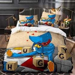 Huggy Wuggy Bedding Set 3Pcs Gift Quilt Duvet Cover Single Double KingGift For Your Girlfriend Boyfriend Gift For Love Gift For Friend Best Valentine Present Holiday Gift