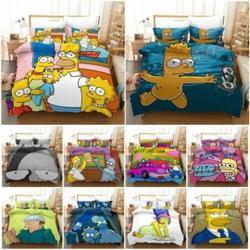 The Simpsons Bedding Set 3PC Duvet Cover & PillowcaseGift For Your Girlfriend Boyfriend Gift For Love Gift For Friend Best Valentine Present Holiday Gift