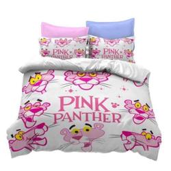 Pink Panther Bedding Set Cartoon Gift Quilt Duvet Cover Single Double King SizeGift For Your Girlfriend Boyfriend Gift For Love Gift For Friend Best Valentine Present Holiday Gift