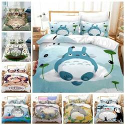 My Neighbor Totoro Quilt Duvet Cover Kids Cartoon Bedding Set Single Double SizeGift For Your Girlfriend Boyfriend Gift For Love Gift For Friend Best Valentine Present Holiday Gift