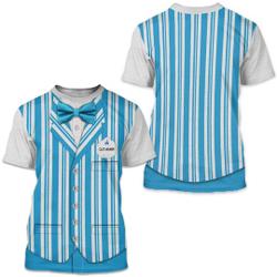 The Dapper Dans 3D T-Shirt | Blue Dapper Dan Running Cosplay 3D T-Shirt Meaningful Gift For Family Gift For Boyfriend Valentine Gift