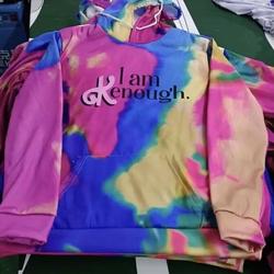 I Am Kenough Ken Barbie Movie Ryan Gosling Pink Tie Dye Hoodie