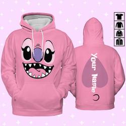 Personalize Lilo & Stitch Cosplay Face Angel Hoodie