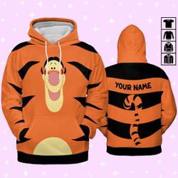Personalize Winnie The Pooh Tigger Face Hoodie
