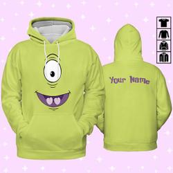 Personalize Lilo & Stitch Cosplay Face Pleakley Hoodie